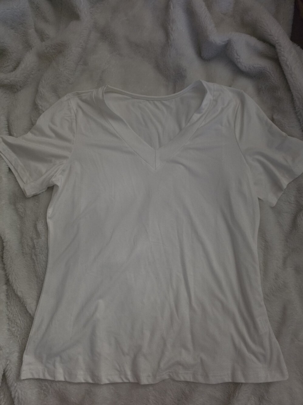 Classic White V-Neck Women’s Tee